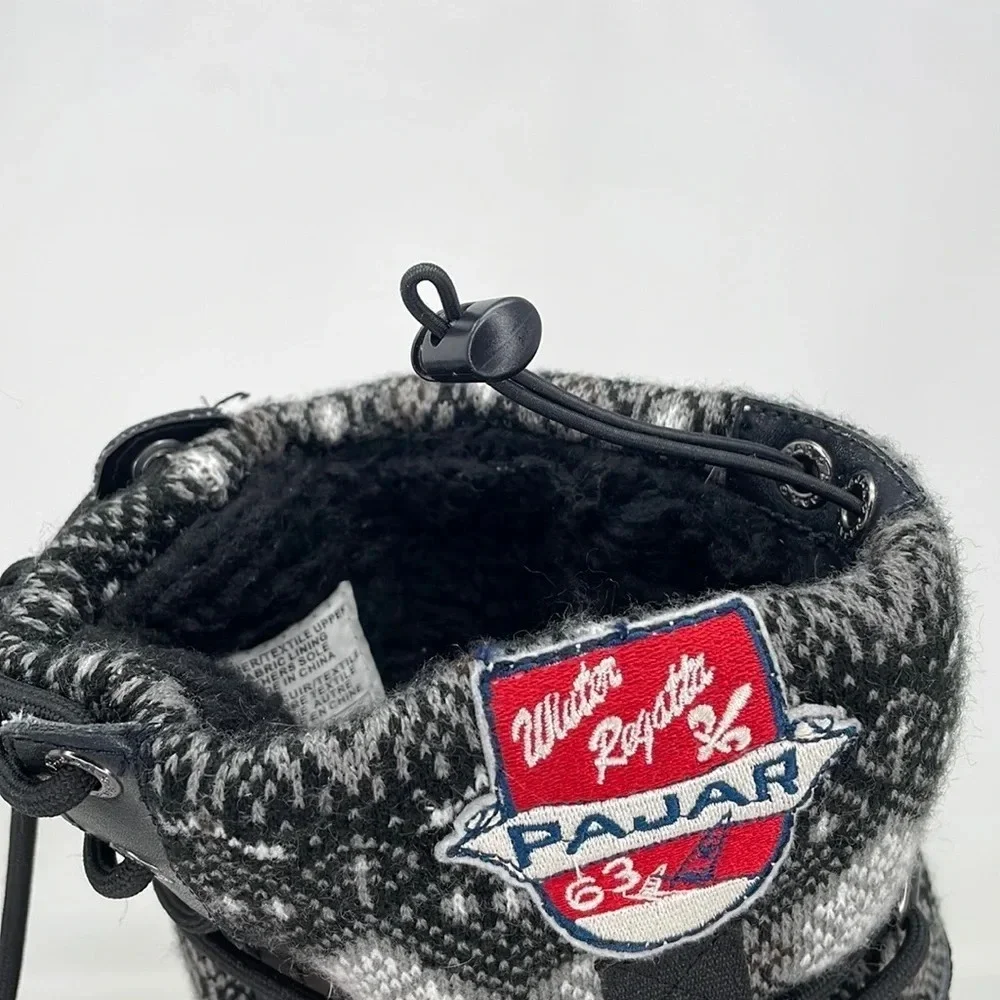 PAJAR Tall Winter Regatta Boots Fair Isle Fleece Lined Size 5.5 EU 36